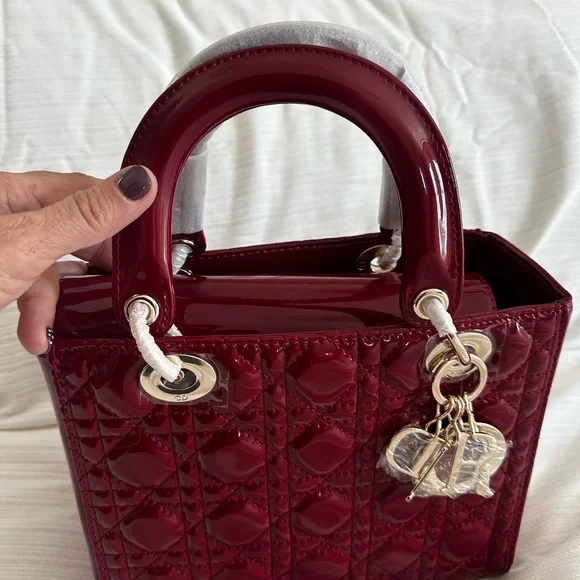 Dior Elegant Inspiration Burgundy Handbag - Picture 1 of 8